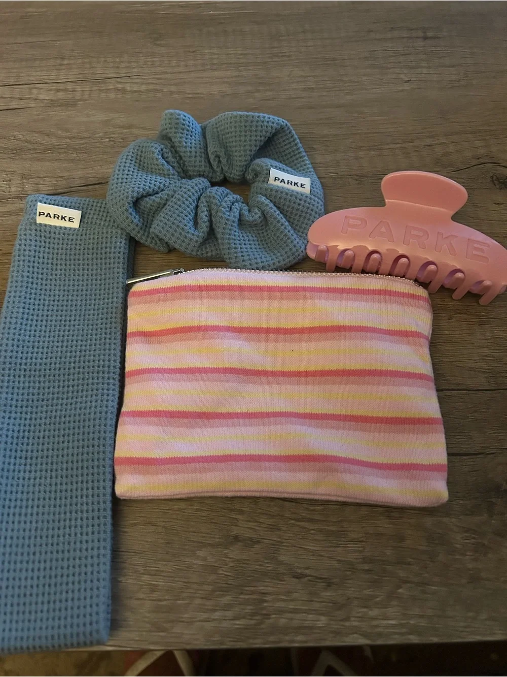 PARKE Hair Accessories - Clip w/ Pouch , Scrunchie & Headband